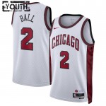 Maillot NBA Chicago Bulls Lonzo Ball 2 Nike 2022-23 City Edition Blanc Swingman - Enfant